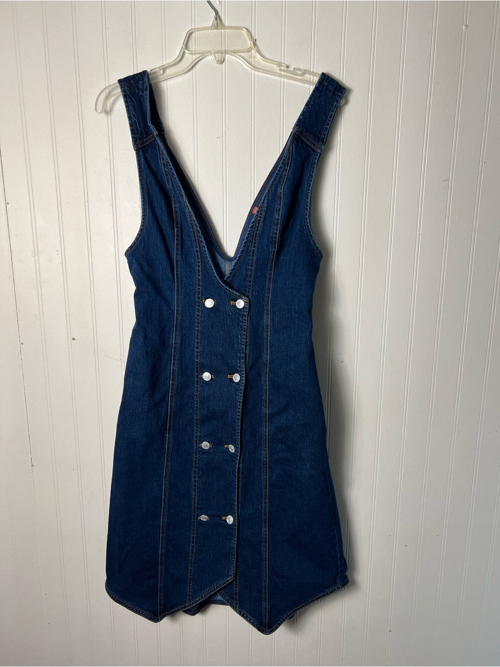 Pilcro Indigo Denim Double-Breasted Midi Dress - Picture 2 of 6